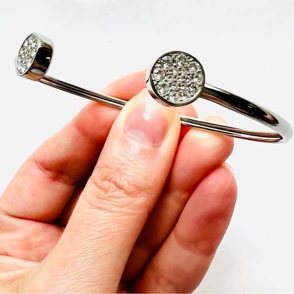 3/$30⚡️Fossil Crystalized Open Cuff Bracelet Stainless Steel - Picture 3 of 5